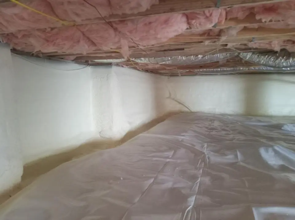 Crawl space encapsulation with closed-cell spray foam for Spray Foam Roofing in Rathdrum