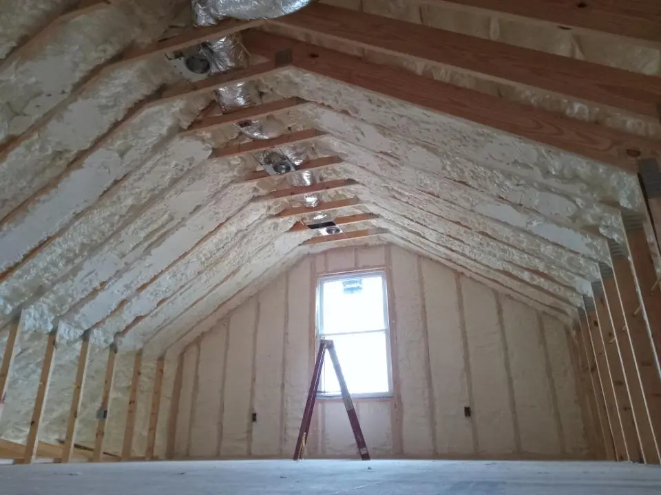 Spray foam roofing application for Crawl Space Insulation project in Rathdrum